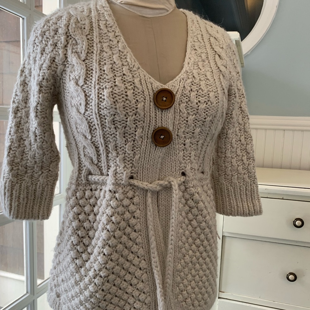 Boho Kenji Button Front Hand Knit CardiganName